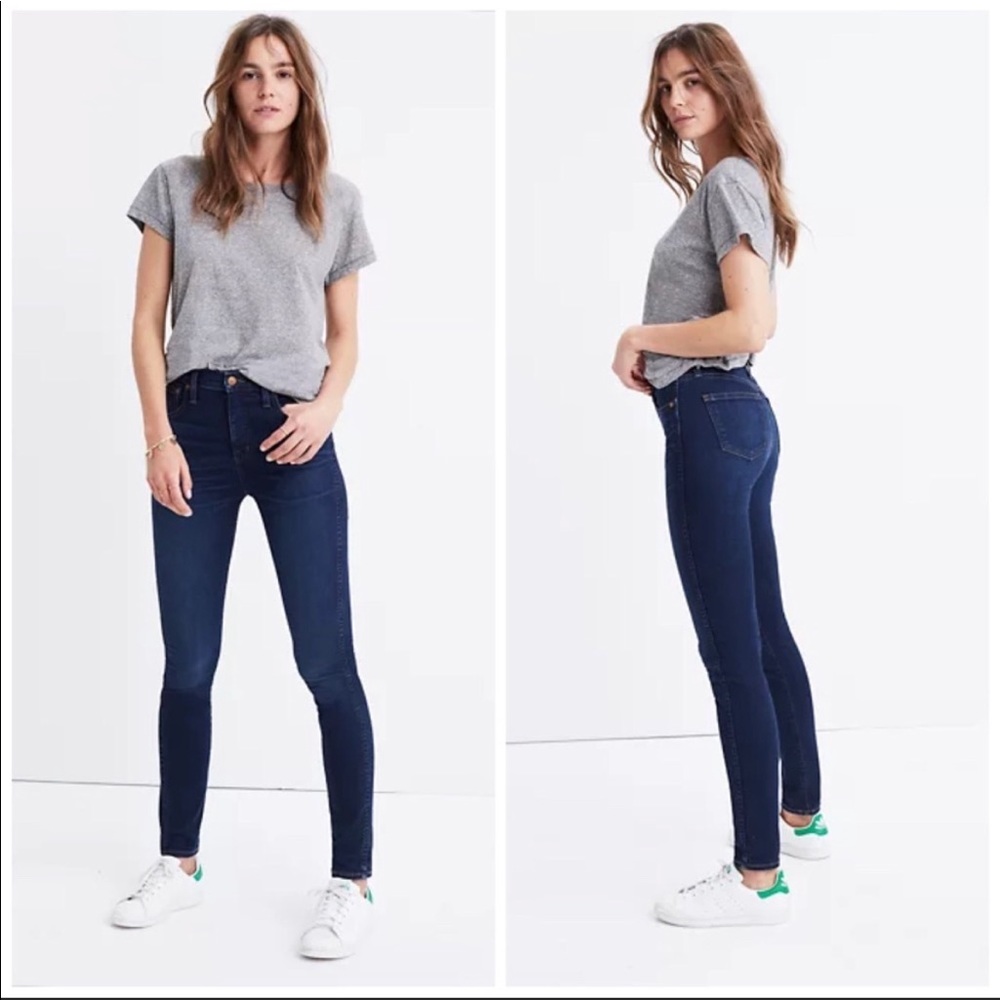 Madewell Women's 10" High-Rise Skinny Jeans in Hayes Wash Size 27 $128 #4684